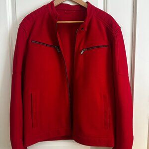 Men Red motocross style jacket